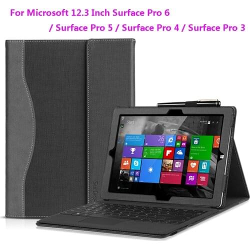 2019 New Tablet Case For Microsoft Surface Pro 6 5 12.3 Inch Stand PU Leather Laptop Cover For Surface Pro 4 3 Laptop Bag Gifts