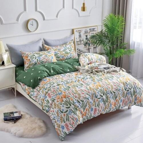 2021New Floral Style Comforter Bedding Set 3/4pcs Bedclothes Sets Bed Linings Duvet Cover Bed Sheet Pillowcases