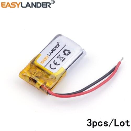 3pcs /Lot 3.7v lithium Li ion polymer rechargeable battery 361123 70mah MP3 DIY gift / toy Bluetooth voice recorder