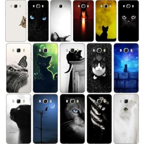 30DD Black Cat Staring Eyes Soft Silicone Case Cover for Samsung Galaxy a3 a5 2017 A6 A8 2018 j3 j5 j7 2016 2017