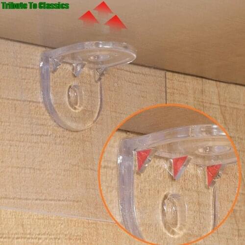 4/8Pcs Shelf Support Adhesive Pegs Plastic Closet Cabinet Shelf Support Clips Wall Hanger For Kitchen Bathroom Accessories 2021