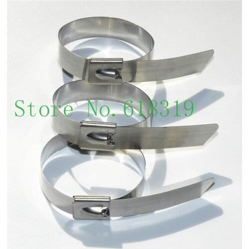 500pcs/lot 12 inch 4.6mm x 300mm Thickness 2.5mm Best 304 Grade colorful self locking Stainless Steel cable ties