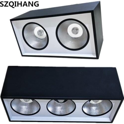 6pcs/lot Surface Mounted led cob down light 15W led bean pot lamp double slider 2*15W/3*15W LED venture lamp grille lamp