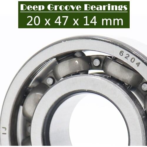 6204 Open Bearings 20x47x14 mm ABEC-5 1PC Motorcycles Engine Primary Shaft Bearing For Column Izh Jupiter 5 IJ Planeta Sport 350