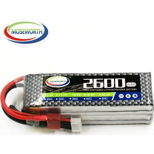 4S 14.8V 2600mAh 30C Lipo Battery For RC Quadcopter Helicopter Drone Boat Airplane Car Tank Remote Control Toys Lithium Battery