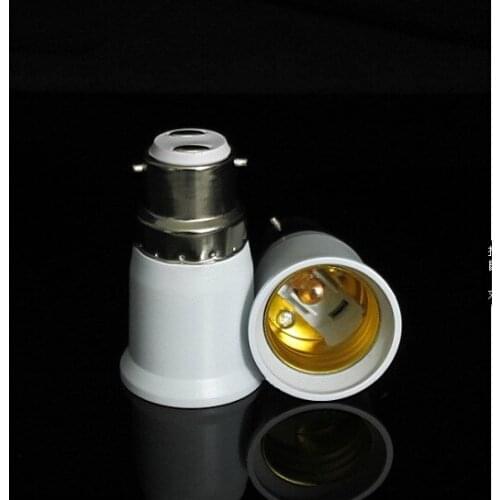 Free shipping 6piece/lot B22 to e27 adapter High quality PC material fireproof material socket adapter A