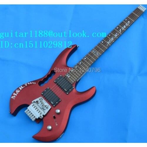 Free shipping wholesale and retail high-grade EG pickup headless electric guitar F-1517+softcase