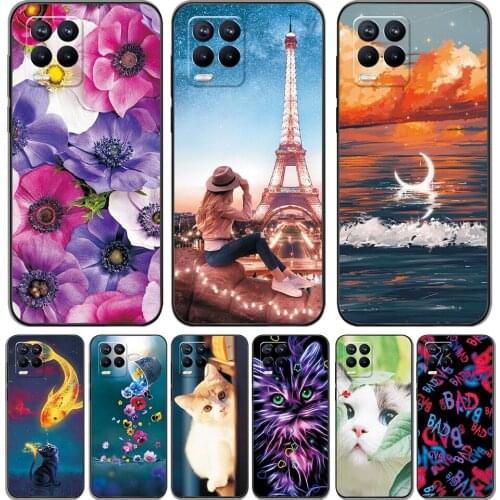 For OPPO Realme 8 4G Case Cover on Realme 8 RMX3085 Cool Fashion Coque Soft Phone Case For Realme 8 Pro Silicone TPU Back Fundas