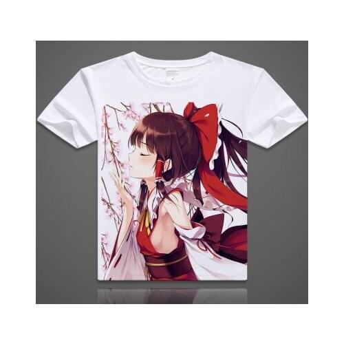 Touhou Project T-Shirt Anime Remilia Scarlet Costume Flandre Scarlet T shirt Women Men Clothing Milk Fiber Tees