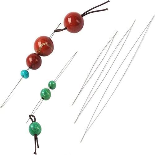 MIUSIE Big Eye Curved Beading Needles Beading Needles and Pearls Threading String Cord Easy Jewelry 5.8cm-12.8cm Making Tools