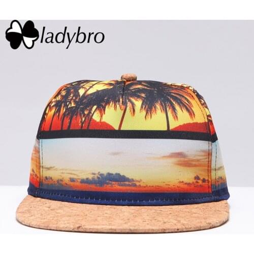Ladybro 3D Print Cap Men Street Hip Hop Hat Cap Women Baseball Cap Female Waves Wolf Eyes Beach Hat Bone Ladies Flat Brim Hat