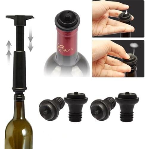 Red Wine Vacuum Stopper Silicone Wine Bottle Cap Champagne Stopper Red Airless Bottle Stopper 7 Pieces liquor accessories