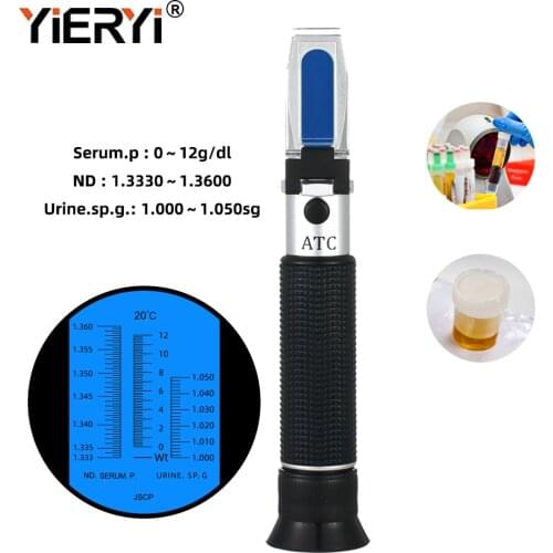 Yieryi Clinical Medical Refractometer ATC Urine/Serum Protein Refractometer Physiological Fluid Concentration Meter Refractive