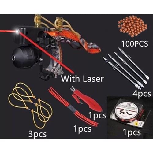Powerful Hunting Crossbows Professional Multi Function Laser Hunting Slingshot Rifle With Arrows Fishing Slingshot Shooting Tool