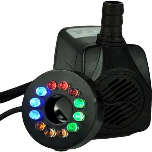 3/5/10//25W Powerful Submersible Water Pump With LED Light Adjustable Water Flow For Fountains Ponds Aquarium Fish Tank Statuary