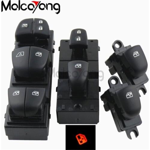 Set/4PCS Starter Power Window Switch With Red Light For Nissan Qashqai/Altima/Sylphy/Tiida/X-Trail 2013 2014 2015 2016 2017 2018