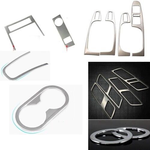 Stainless steel car sticker upgrade dashboard Gear frame Water cup frame door armrest trim For Volkswagen Jetta mk6 2012 -2014