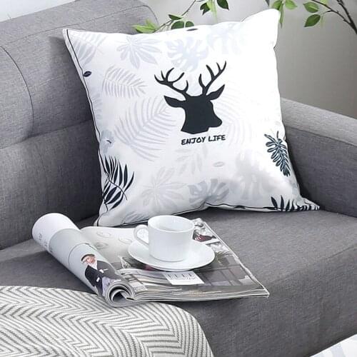 Cotton Linen Cushion Covers Pillowcovers Printing Pillow Case Bedroom Office Living Room 45x45cm