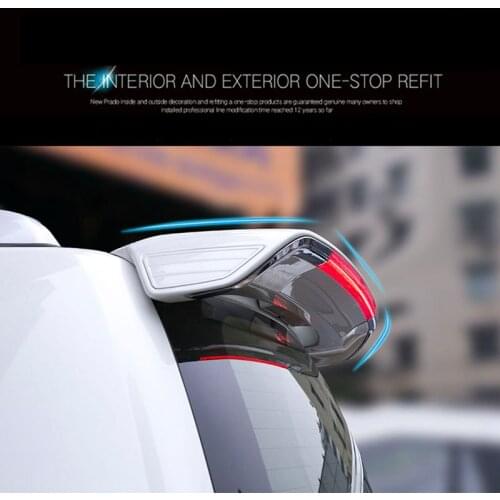 ABS Plastic Unpainted Rear Roof Wing Spoiler With Led For Toyota Land Cruiser 200 LC200 FJ200 2010 2011 2012 2013 2014 2015 2016