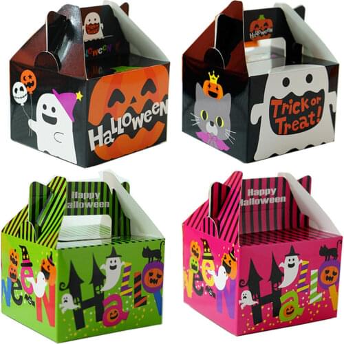 2021 New Halloween Cute Pumpkin Ghost Candy Box 4 Styles Trick or Treat Candy Box Kids Favor Snack Box Happy Halloween Decor