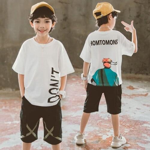 New Breathable Spring Autumn Childrens Clothes Suit Baby Boys T-shirt+ Shorts 2pcs/Set Kids Teenage Gift Formal Boy Clothing