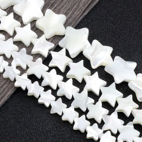 New Fashion 8 10 12MM Five-pointed Star Freshwater Pearl Shell Beads Summer DIY Bracelet Neacklace Jewelry Pendant Earring Part