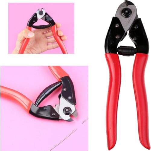 Red Handle Wire Cable Cutting Plier Cutter Stripper for Bike Repair and Electrician Use