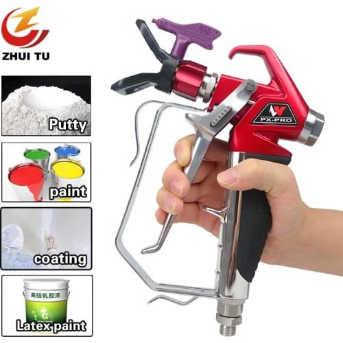 ZHUI TU 3600PSI Professional Airless Spray Gun Paint Putty Sprayer Gun For Wagner Titan Pump High Pressure Airless Sprayer