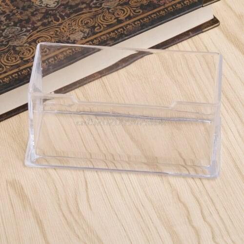 Clear PMMA Business Card Holder Display Stand Desk Desktop Countertop Business Card Holder Desk Shelf Box J22 dropshipping