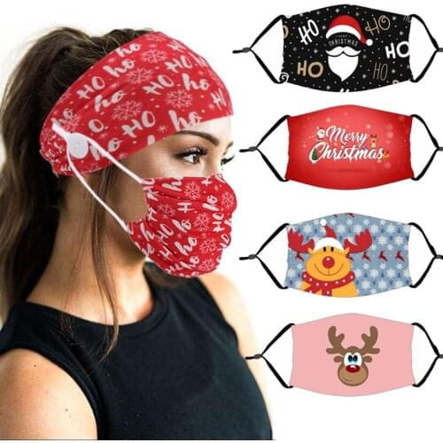 Merry Christmas Gift Head Band Hair Accessories Soft Yoga Sport Elastic Hairband Christmas Decorations New Year Gifts