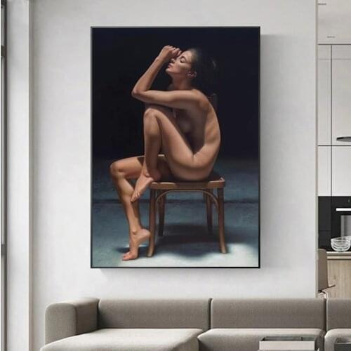 Sexy Nude Women Body Art Oil Painting on Canvas Wall Art Posters Prints Wall Pictures for Living Room Home Wall Cuadros Decor