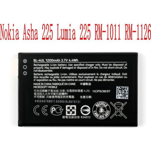 High Quality 1200mAh BL-4UL Battery For Nokia Asha 225 Lumia 225 RM-1011 RM-1126 Cell Phone