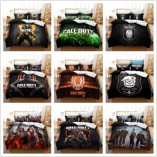 Call Duty Game 3D Printed Bedding Set Duvet Cover / Comforter Cover Pillowcases Set for Young Adults Twin Full Queen King Size
