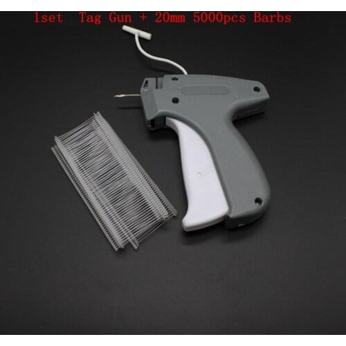 1set New Brand Tag Gun + 20mm 5000pcs Barbs Regular Clothing Garment Price Label Tagging Tag Gun