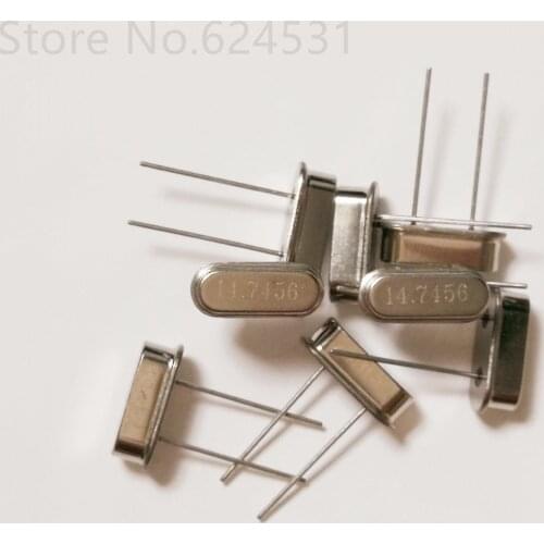 10pcs Crystal Inline Passive Crystal Oscillator HC-49S DIP-2 2 Pin 14.7456MHZ 14.7456M Resonator