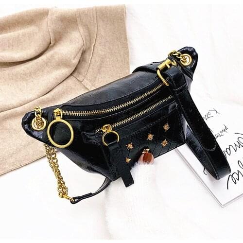 2019 Fashion Stars Pattern Ladies Messenger Bag Famous Brand Designer Pu Leather Handbags Small Chain Shoulder Pillow Chest Bag
