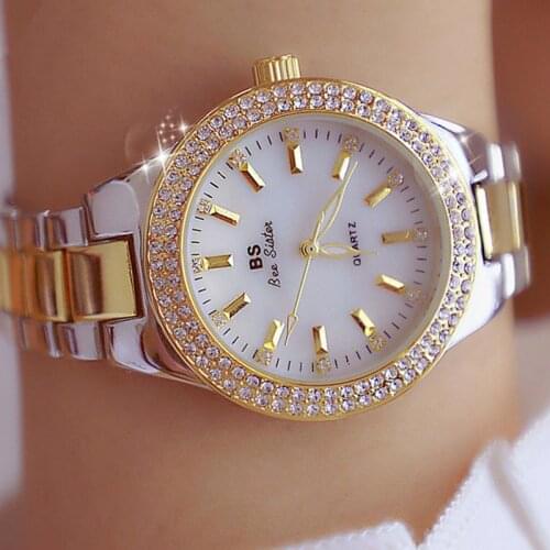 2021 Tops Women Luxury Brand Gold QUARTZ Watch Stainless Steel Fashion Casual Water Resistant 30Bar Ladies Watches Reloj Mujer