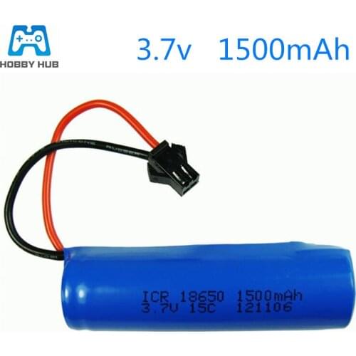 3.7V 1500mAh lipo battery for rc helicopter 18650 cylindrical Lipo battery 15C Remote Control Toys Parts & Accessories SM plug