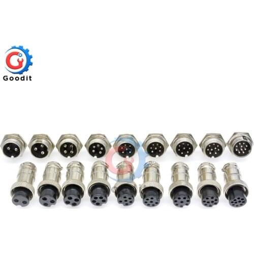 5set GX16 2/3/4/5/6/7/8/9/10 Pin Male & Female 16mm L70-78 Aviation Connector Socket Plug Wire Panel Circular Connector Cap Lid