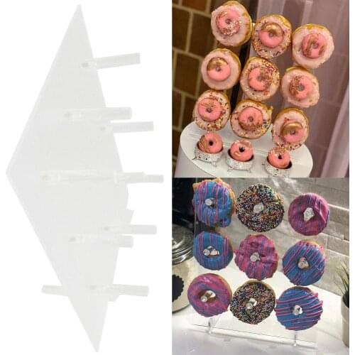 Acrylic Doughnut Donut Display Stand Storage Rack Birthday Wedding Party Decor