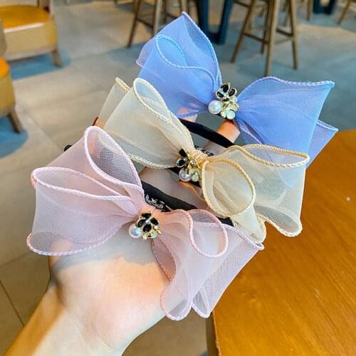 Deft Bun Hair Band DIY Donut Maker Girls Women Net Yarn Bow Flexible Twister Styling Tool Headband Curler Hair Accessories