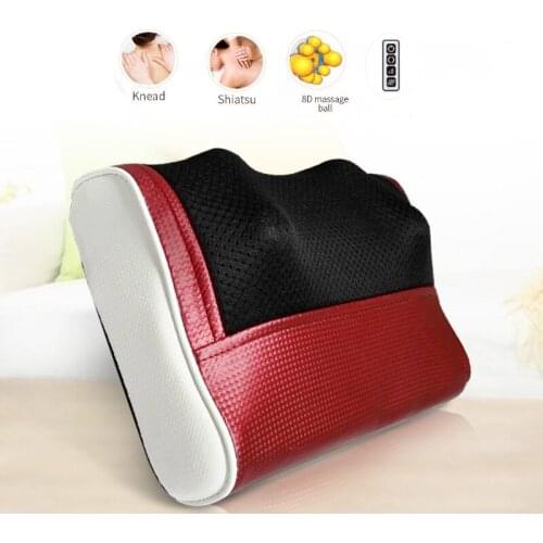 Infrared Heating Neck Shoulder Back Body Electric Massage Pillow Shiatsu Device Cervical Health Massageador Relaxation