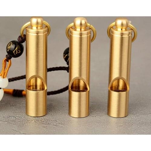 Loud Brass Whistle Portable Emergency Whistle Outdoor Survival Whistle Hiking camping Tools Party Noise Maker Favors Gift