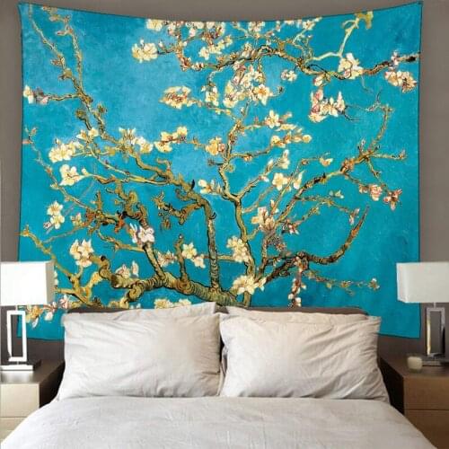 Creative Printing Tapestry Art Decor Flowers Birds Bohemian Plum Bossom Wall Hanging Beach Towel Art Tapestries Dorm Home Decor