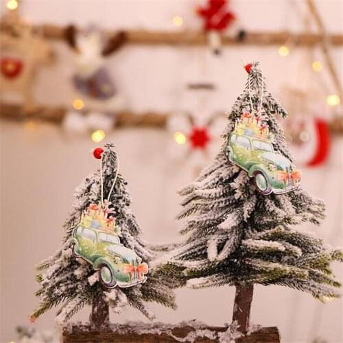 Creative Christmas Ornaments Cartoon Color Xmas Tree Hanging Decoration Happy New Year Home Decoration Xmas Accessories
