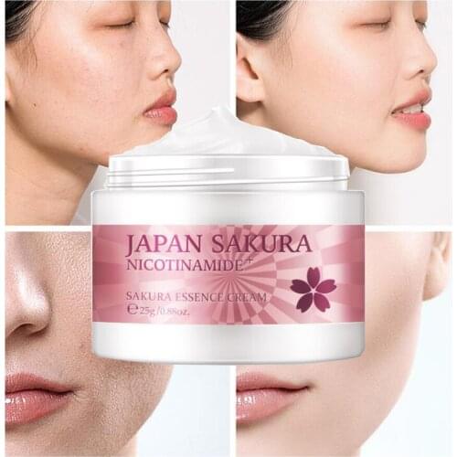 LAIKOU Snail Sakura Essence Face Cream Moisturizing Cream Anti Aging Anti Wrinkle Whitening Day Serum For Face Skin Care Cherry