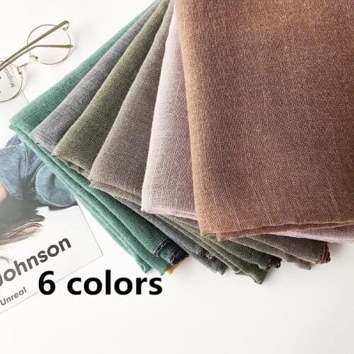 Hot sale stitching double color cotton and linen Muslim hijab scarf woman gorgeous bandana scarf independen pack 10pcs/lot