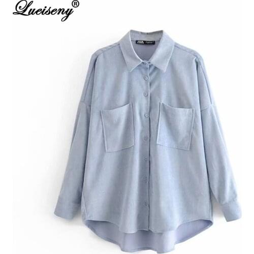 Женские вельветовые рубашки LUEISENY China At AliExpress