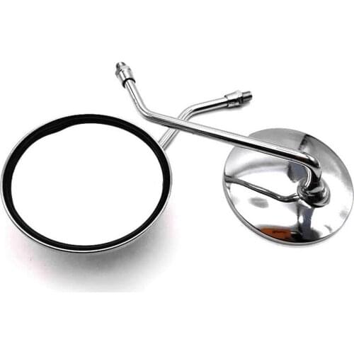 Yetaha 2Pcs Motorcycle Side Mirrors Back View Mirror Round Shape Rearview Mirrors for Street Bikes Scooter Chopper Cruiser