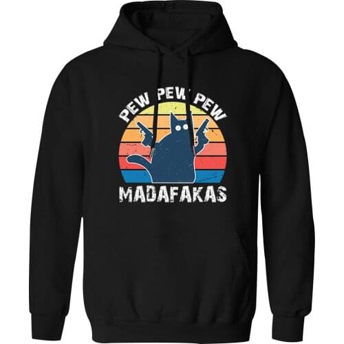 Hooded For Mens Pew Madafaka Cat K-pop Long Sleeve Sweatshirts and Hoodie Outwear Leisure Hoody Fashion Casual Tracksuits Homme